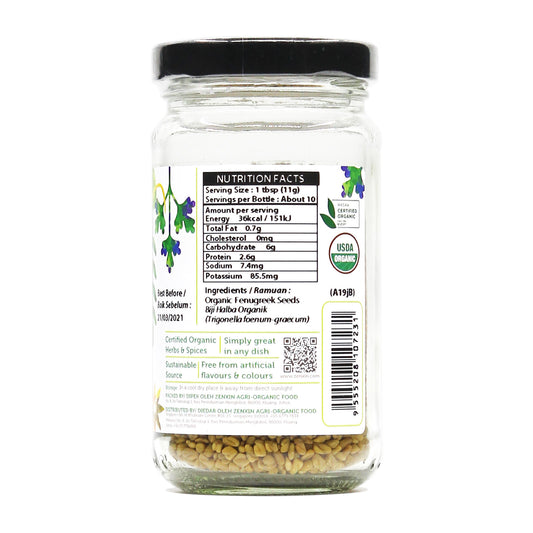 Organic Fenugreek 120g India