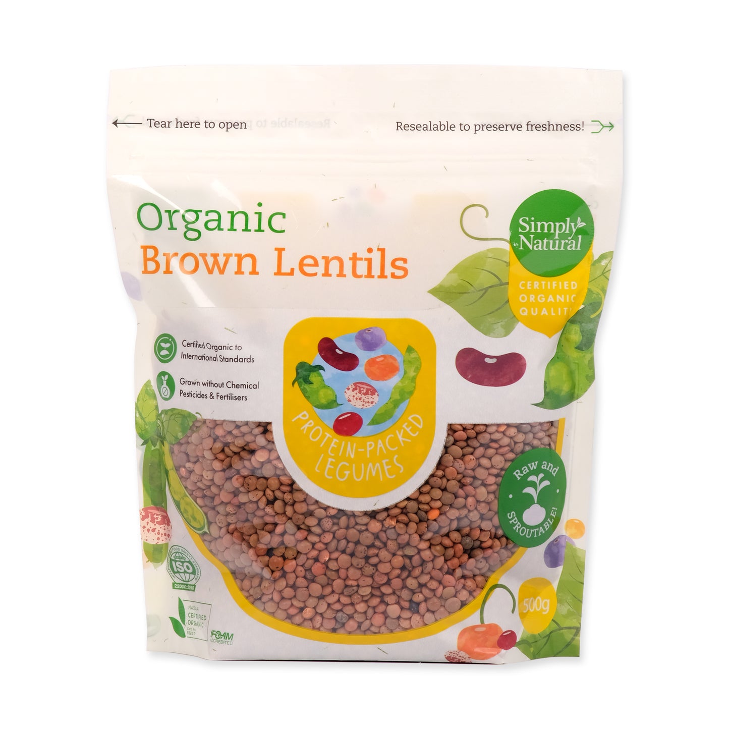 Organic Brown Lentils 500g Turkey