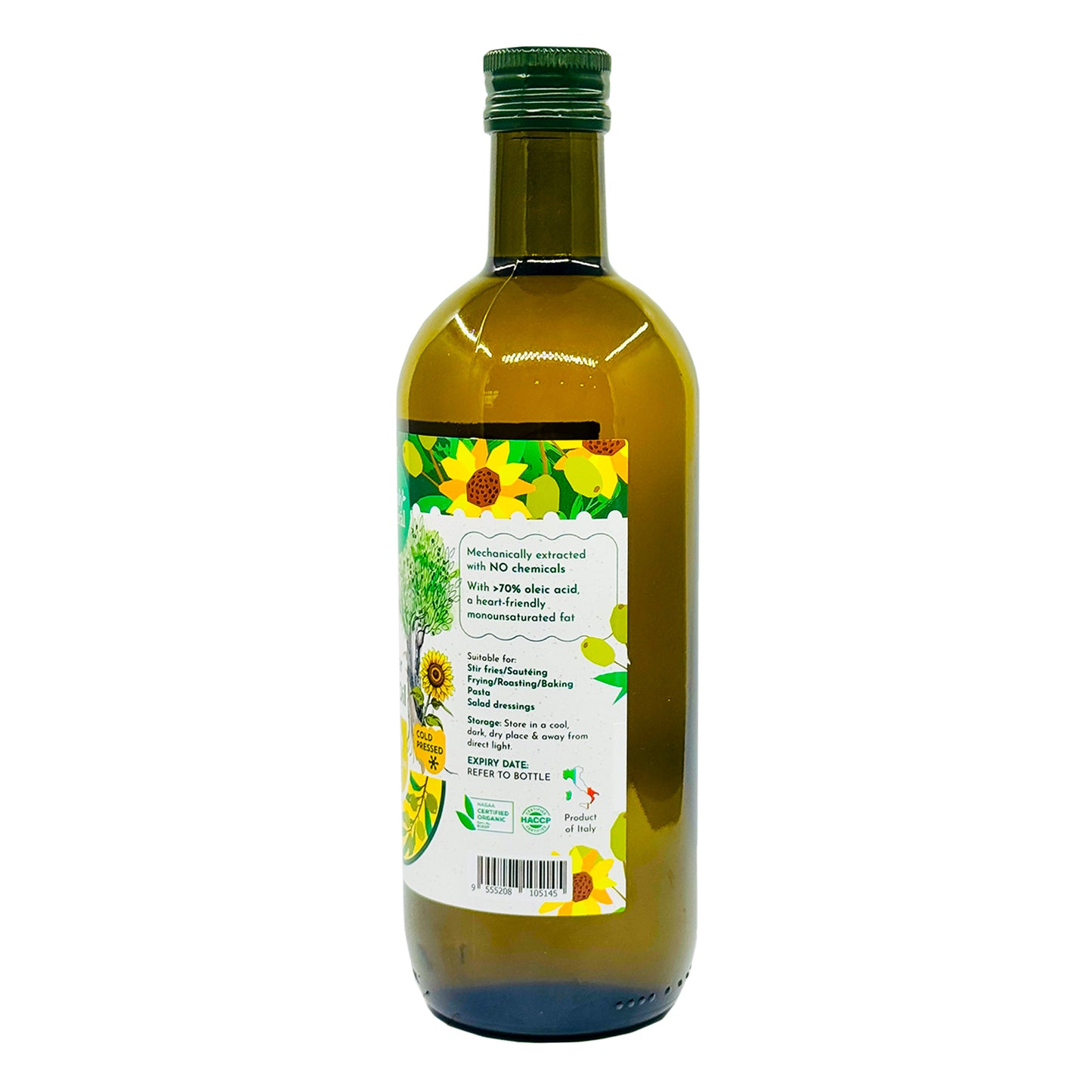 Organic Olive Cold Pressed Organic High Oleic Sunflower & Olive Oil 1L