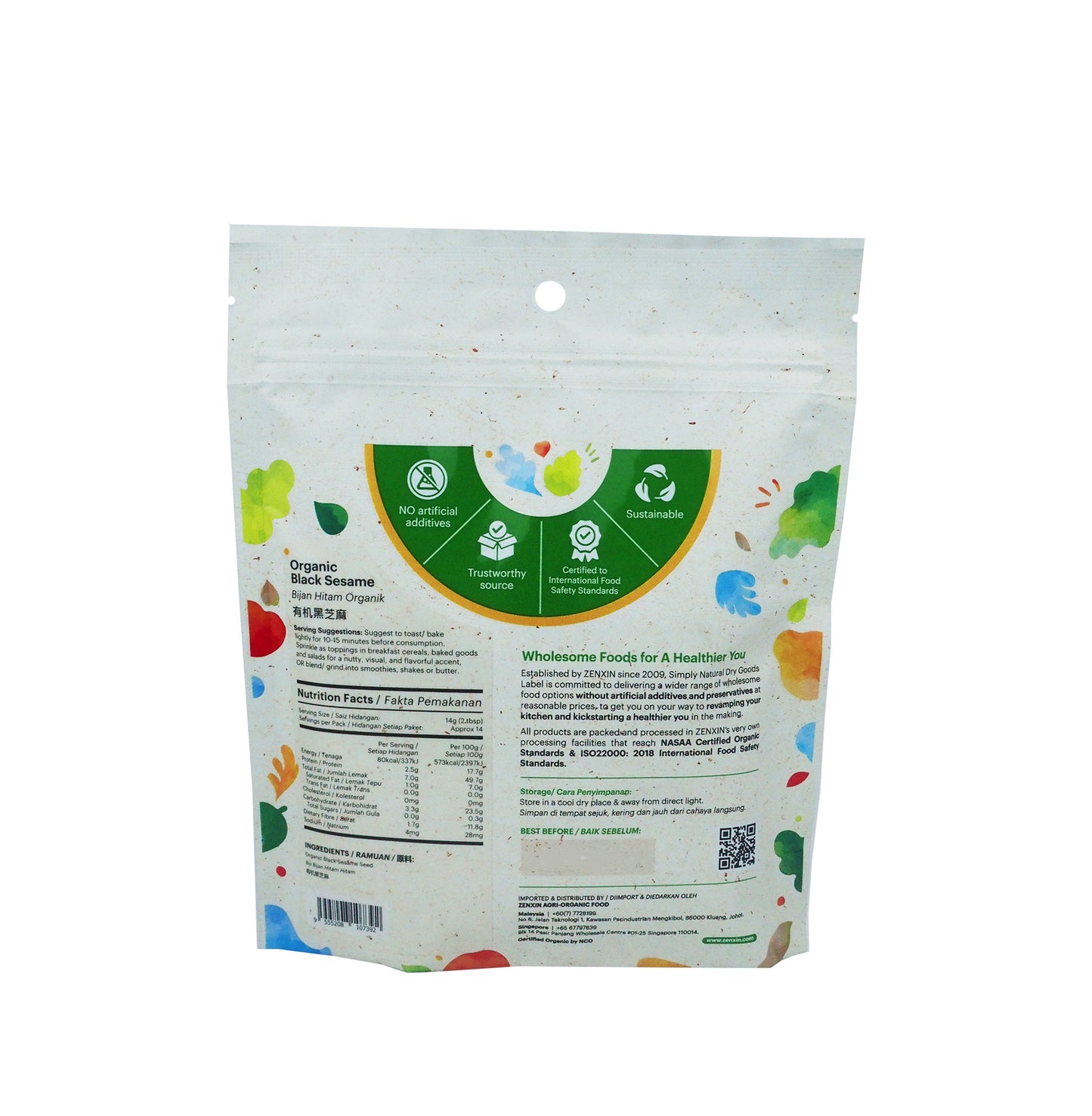 Organic Black Sesame Seeds 200g