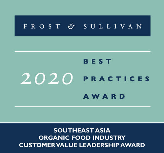 Malaysia Organic Food Company of the Year by Frost & Sullivan Best Practices 2020