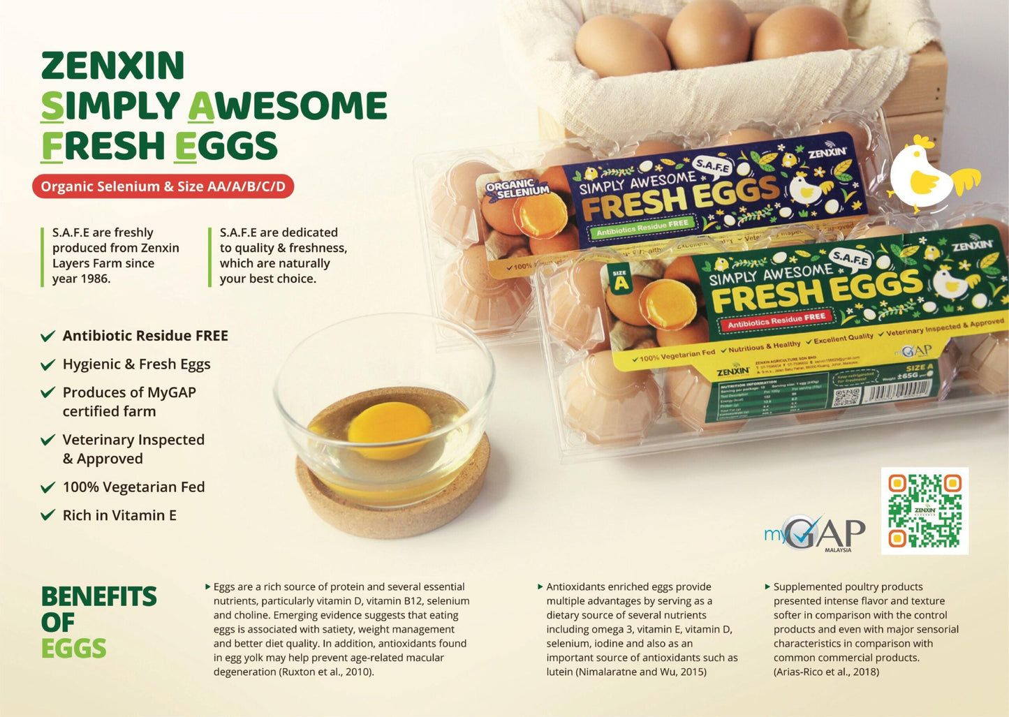 Antibiotic Free Eggs (Selenium Enriched) 10pcs/pack