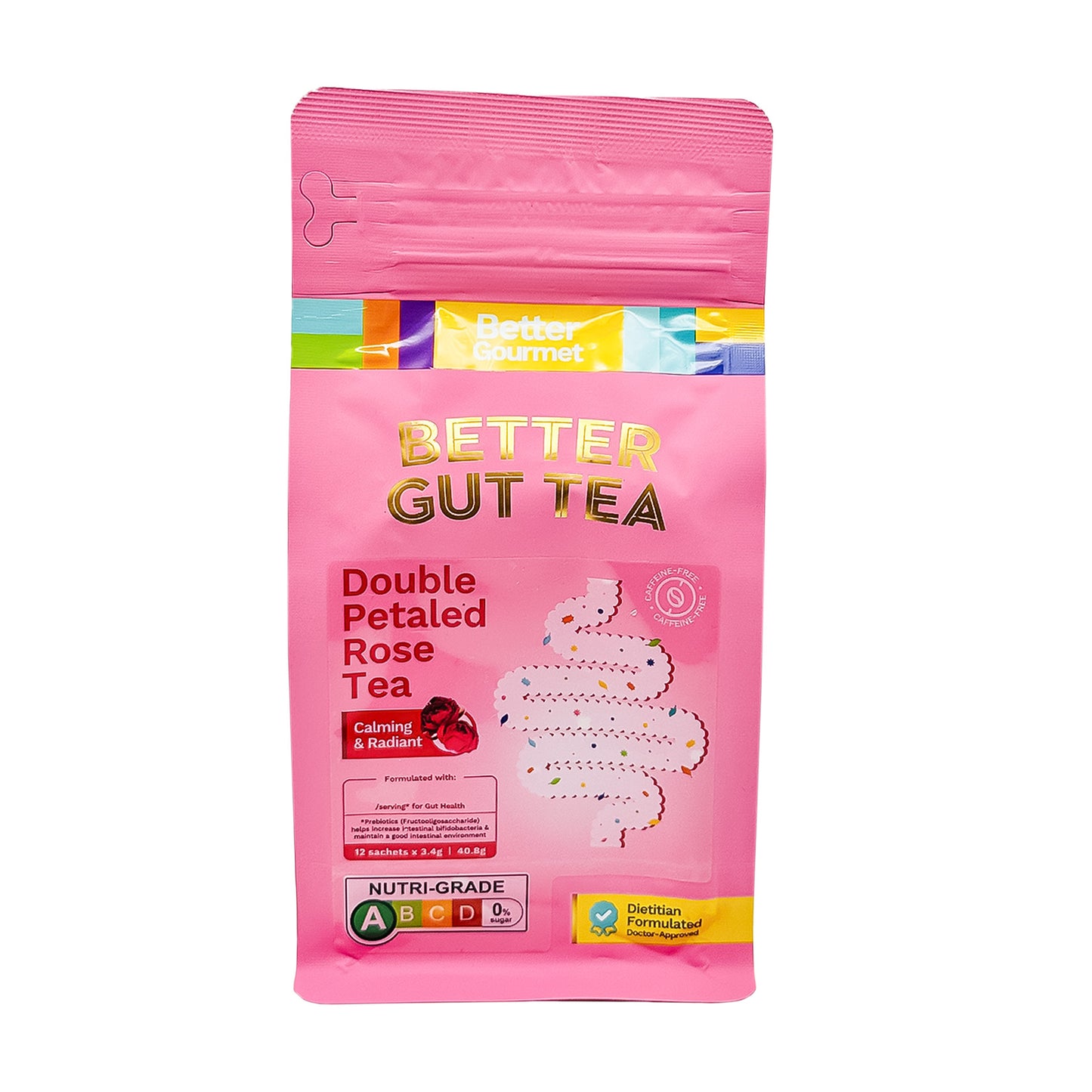 BG Better Gut Tea Double Petaled Rose x12's 40.8g