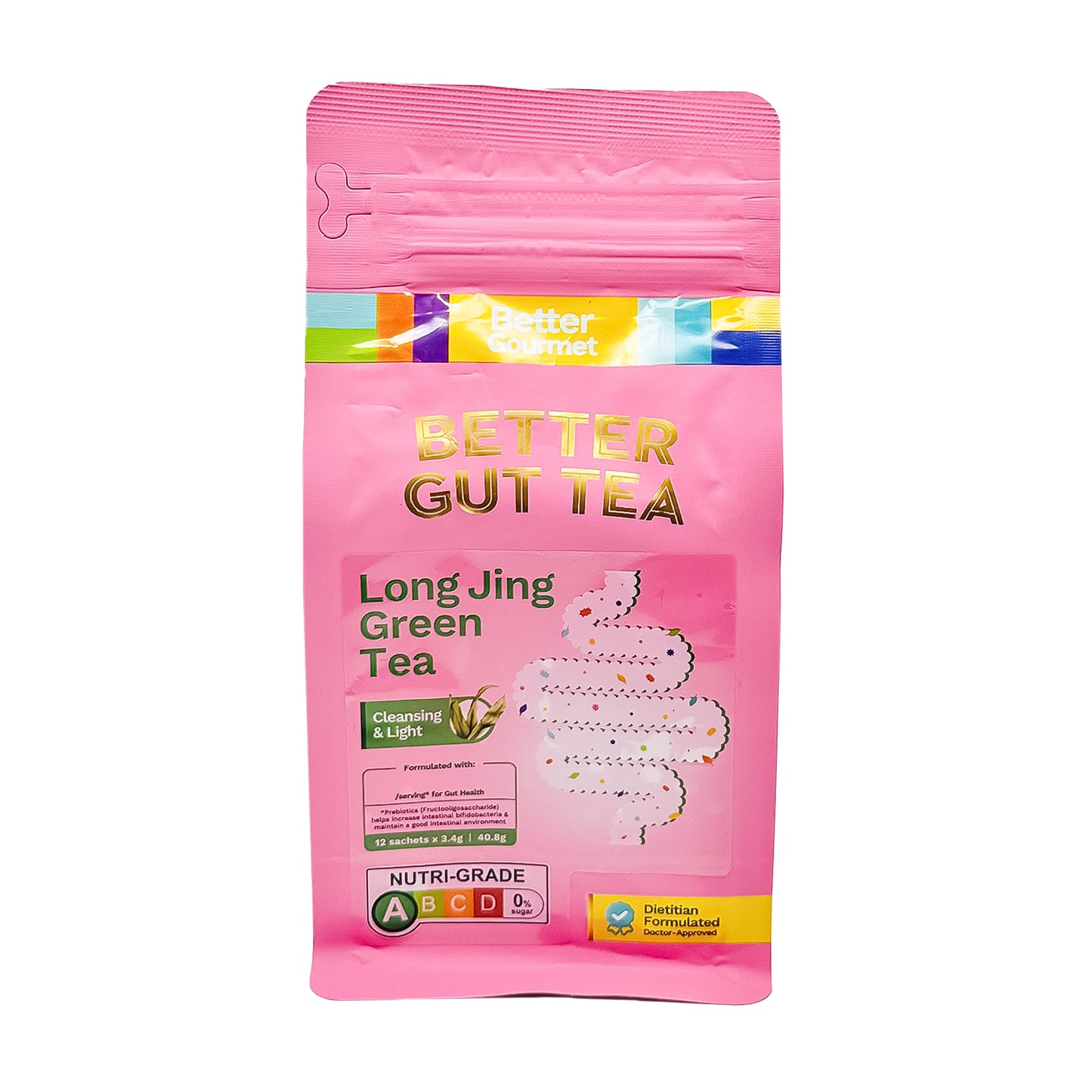 BG Better Gut Tea Longjing Green 12's 40.8g