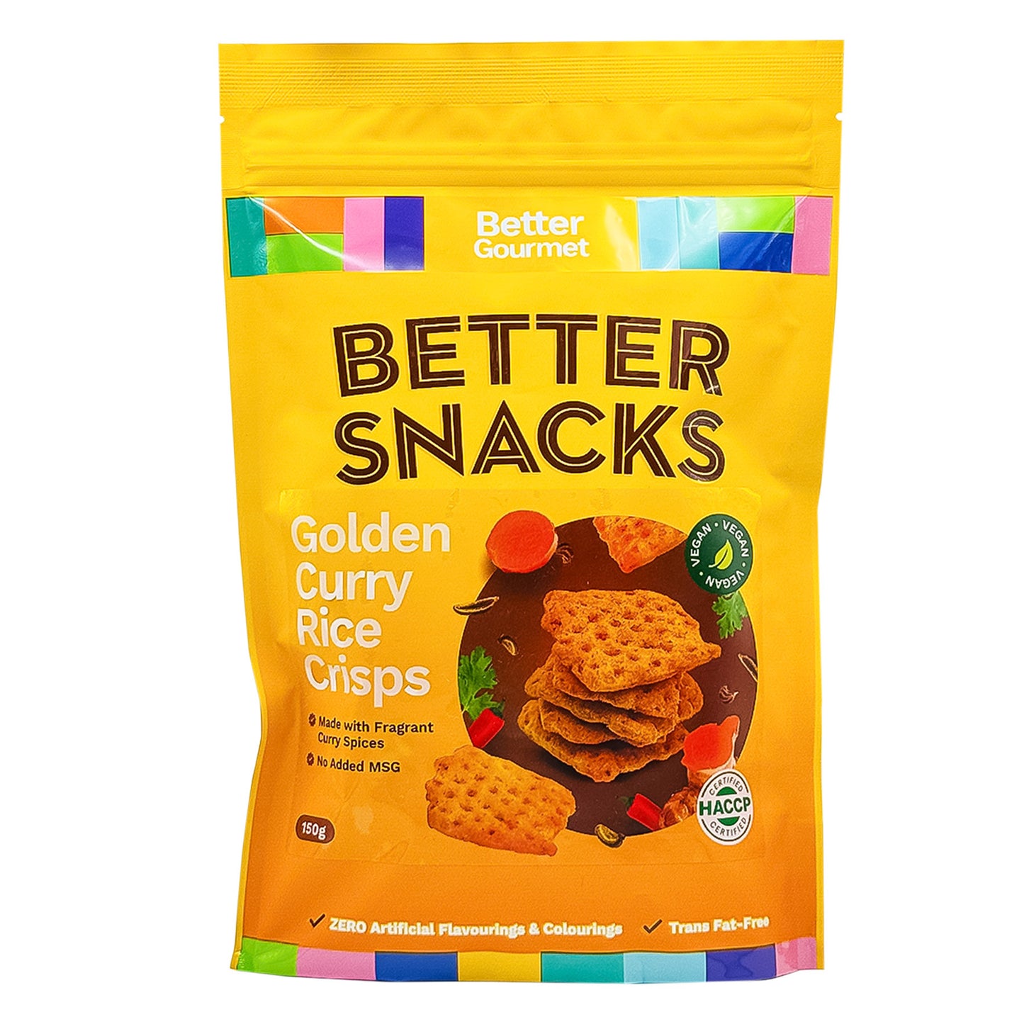 BG Snacks Golden Curry Rice Crisps/Cracker 150g