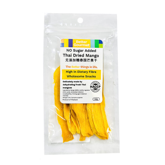 Better Gourmet Thai Dried Mango 50g NO Sugar Added