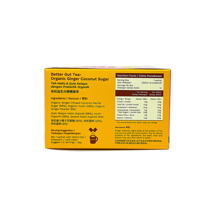 BG Better Gut Tea Organic Ginger Coconut Sugar 120g