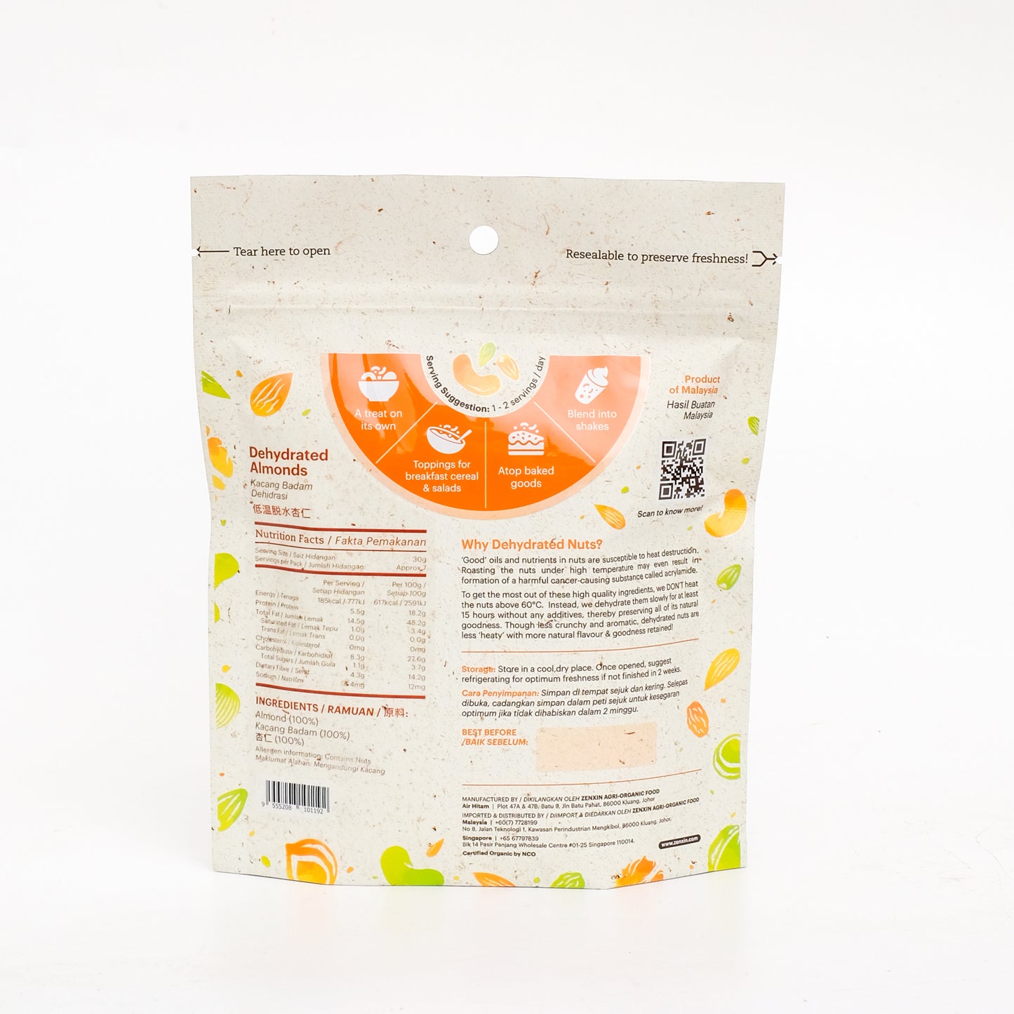 Dehydrated Almonds 230g USA