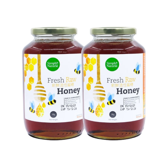 (Twin Pack) Fresh Raw Honey 1000g x 2 Malaysia