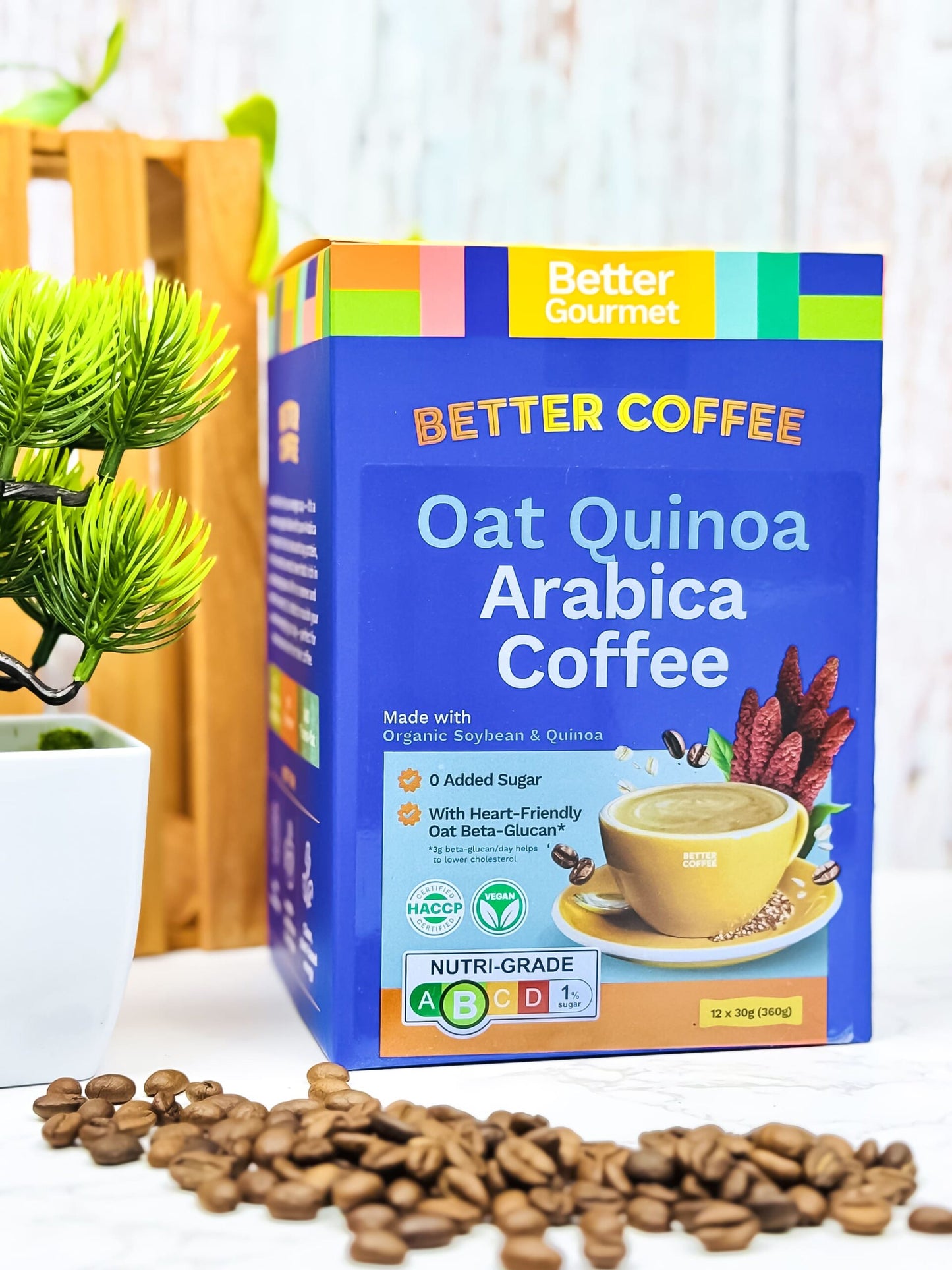 BG Oat Quinoa Arabica Coffee 360g(Halal)12's x30g