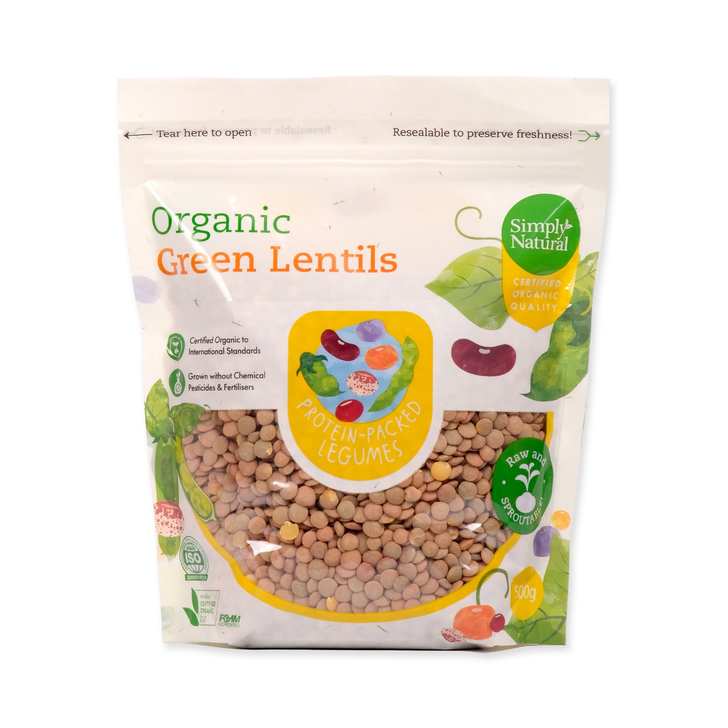 Organic Green Lentil 500g