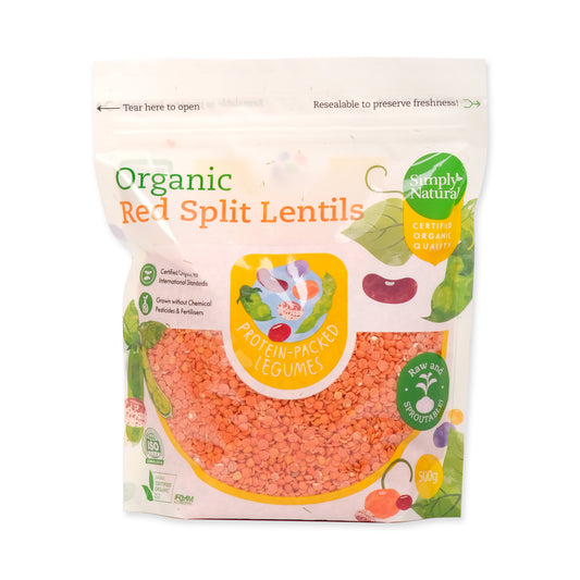 Organic Red Split Lentils 500g Turkey