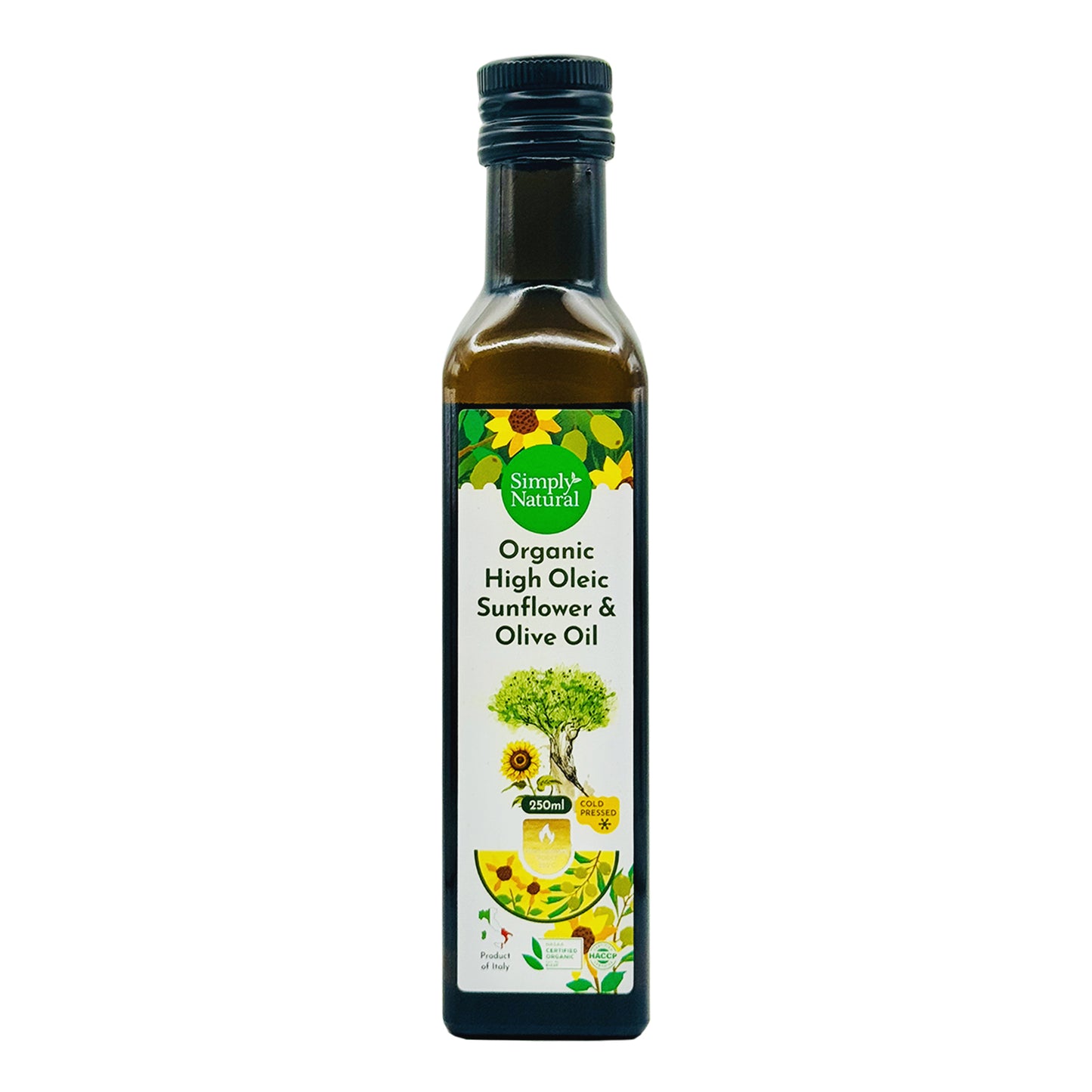 Simply Natural Cold Press Organic High Oleic Sunflower&Olive Oil 250ml