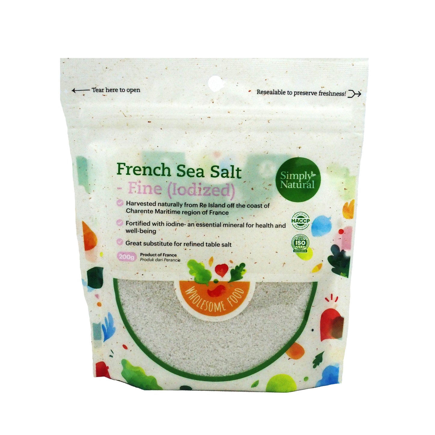 French Sea Salt (Fine) Iodized 200g France