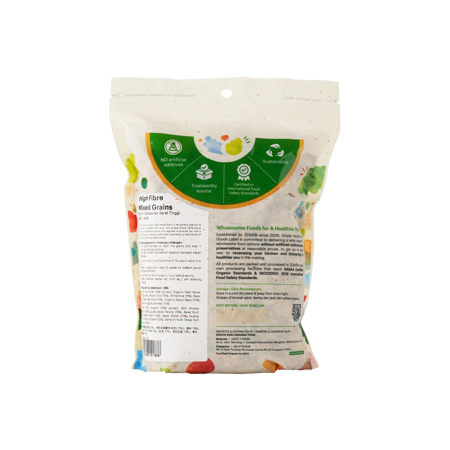 High Fiber Mixed Grains 1000g Malaysia