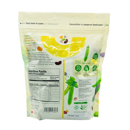 Organic Black Beans (Green Kernels) 500g China (Halal)