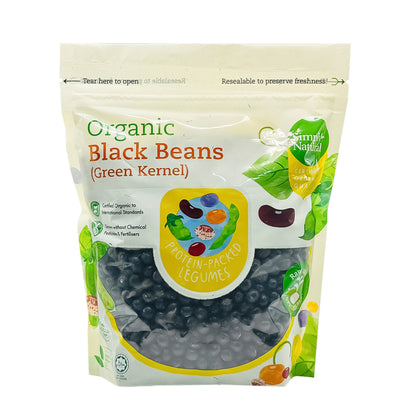 Organic Black Beans (Green Kernels) 500g China (Halal)