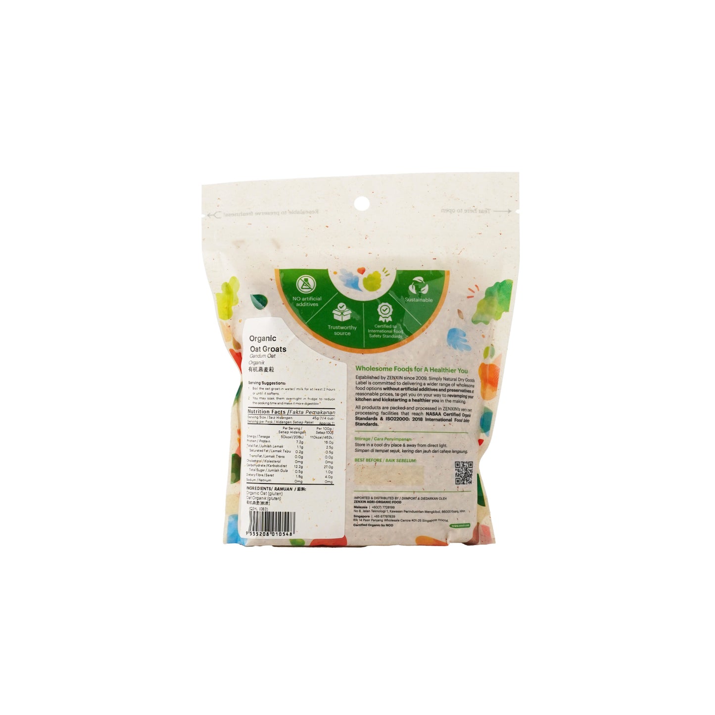 Organic Oat Groats 500g Australia