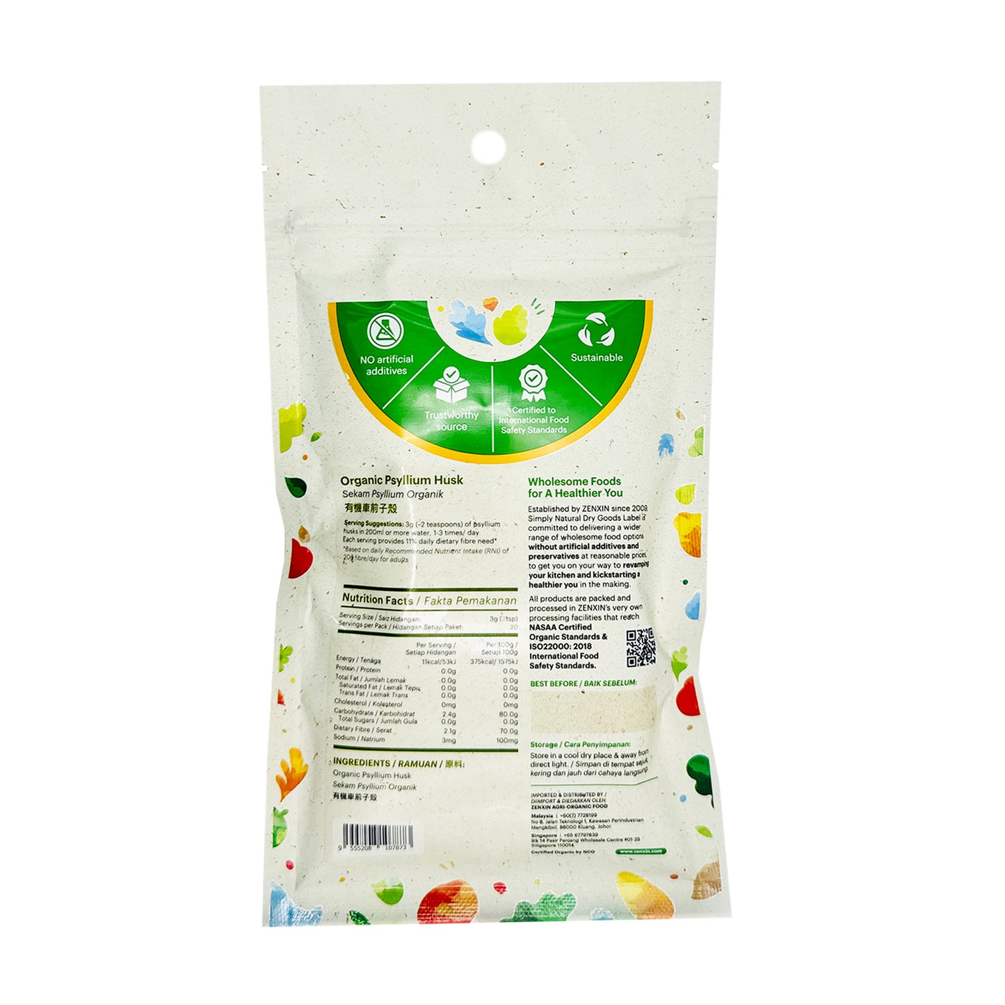 Organic Psyllium Husk 60g