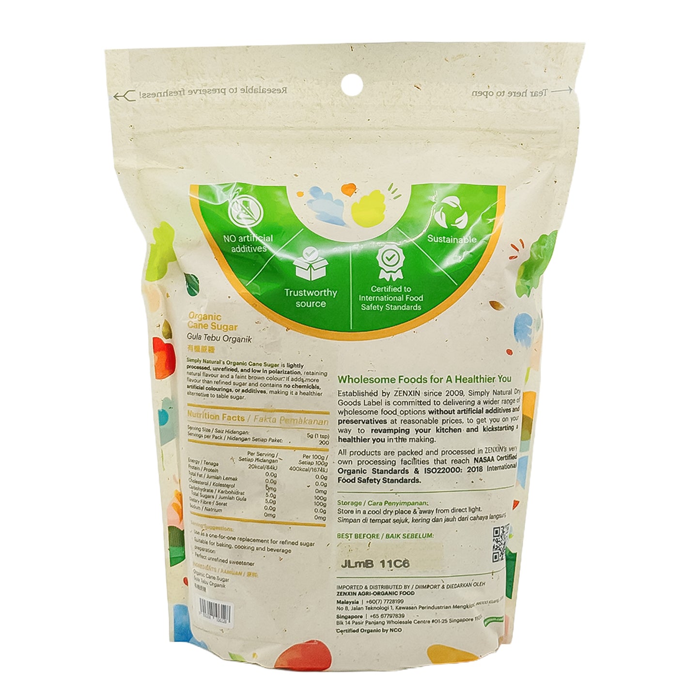 Organic Cane Sugar 1kg