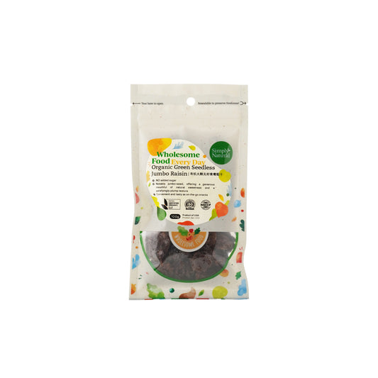 Organic Green Seedless Jumbo Raisin 100g