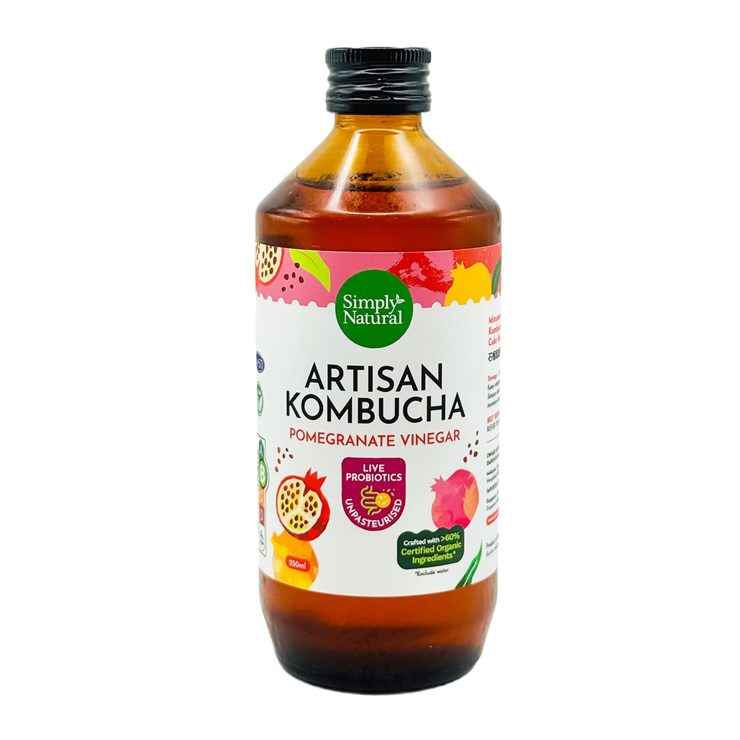 Pomegranate Vinegar Kombucha 250ml
