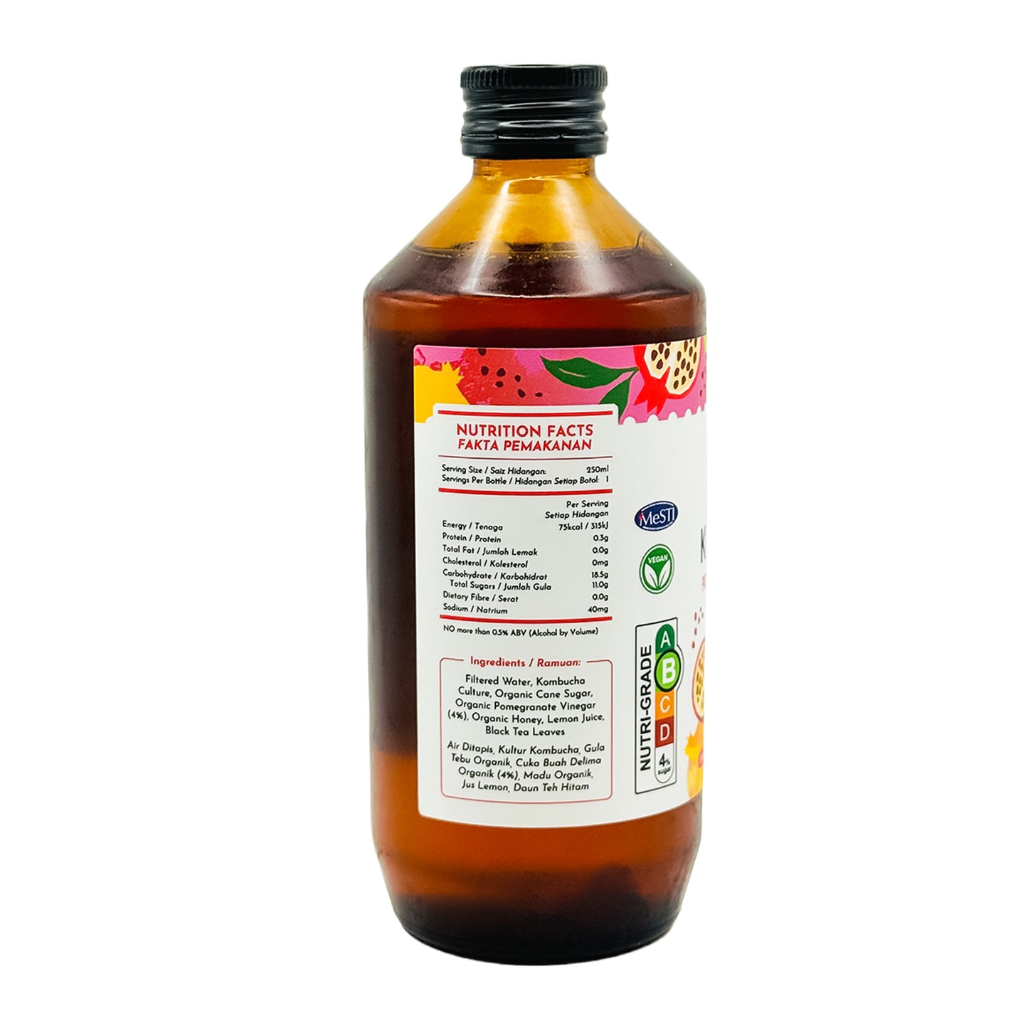 Pomegranate Vinegar Kombucha 250ml