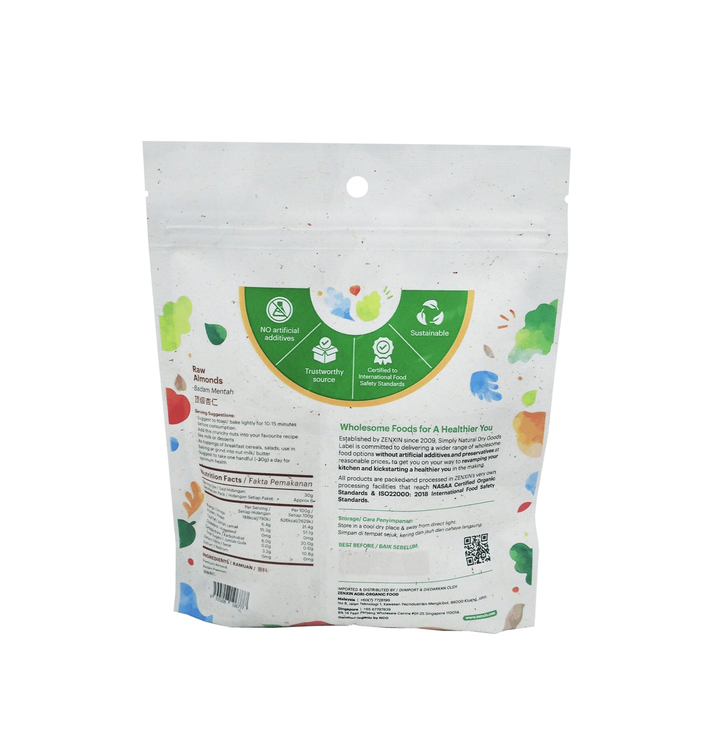 Premium Raw Almonds 200g USA
