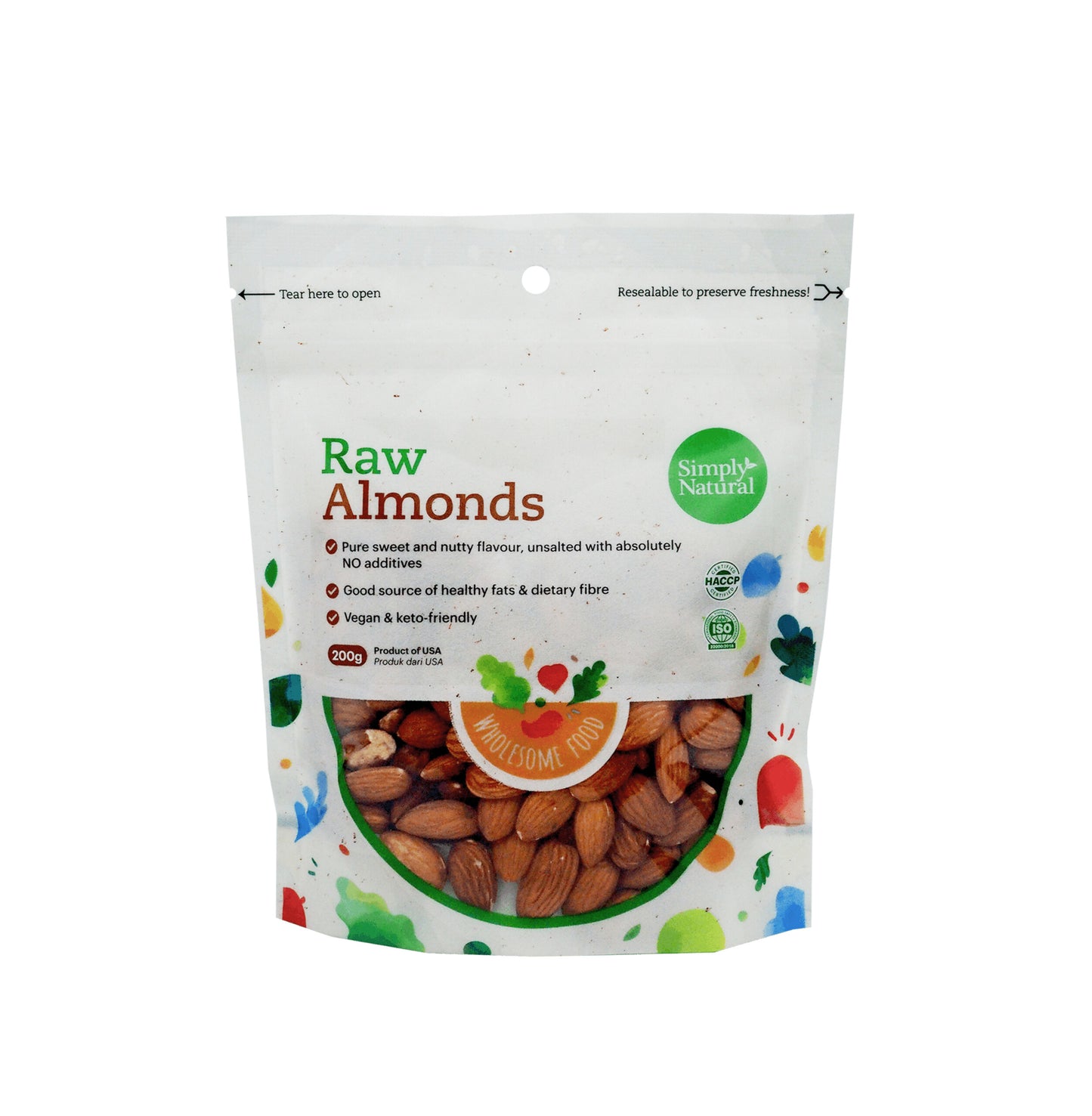 Premium Raw Almonds 200g USA