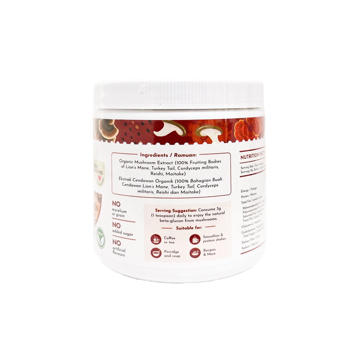 Simply Natural Organic Mushroom Immunity Blend 75g
