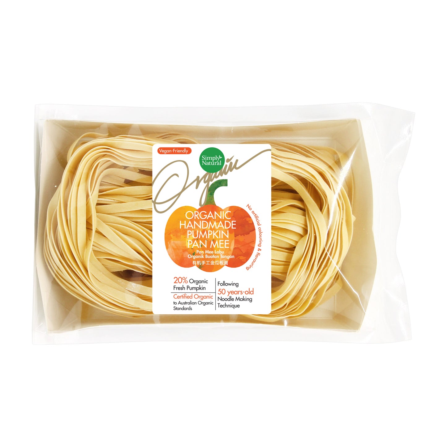 Organic Handmade Pumpkin Pan Mee 200g Malaysia