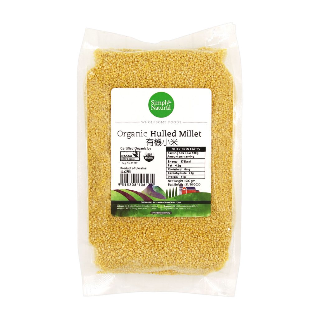 Organic Hulled Millet 500g China ZENXIN ORGANIC