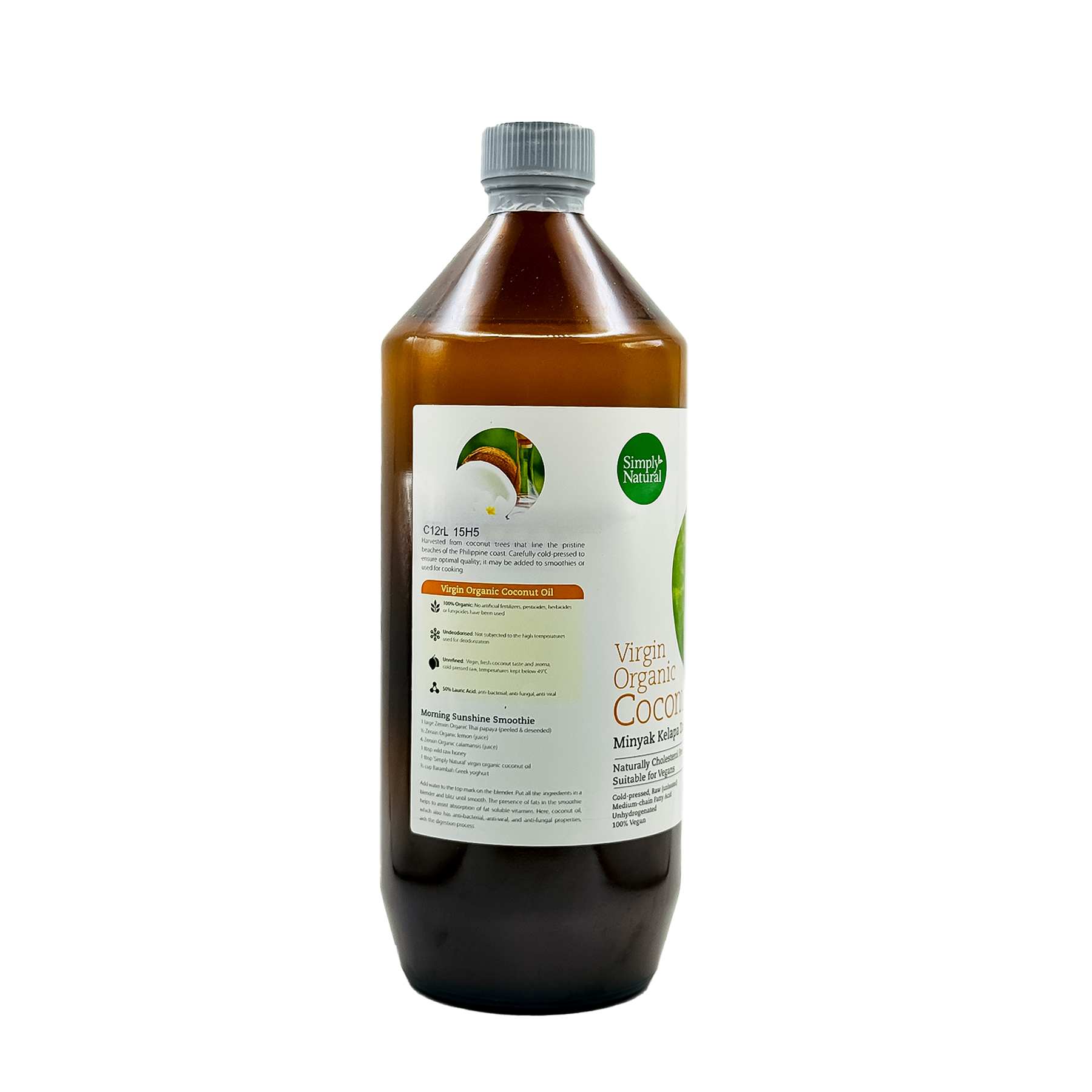 SN Org Virgin Coconut Oil PHL BTL 1L-back