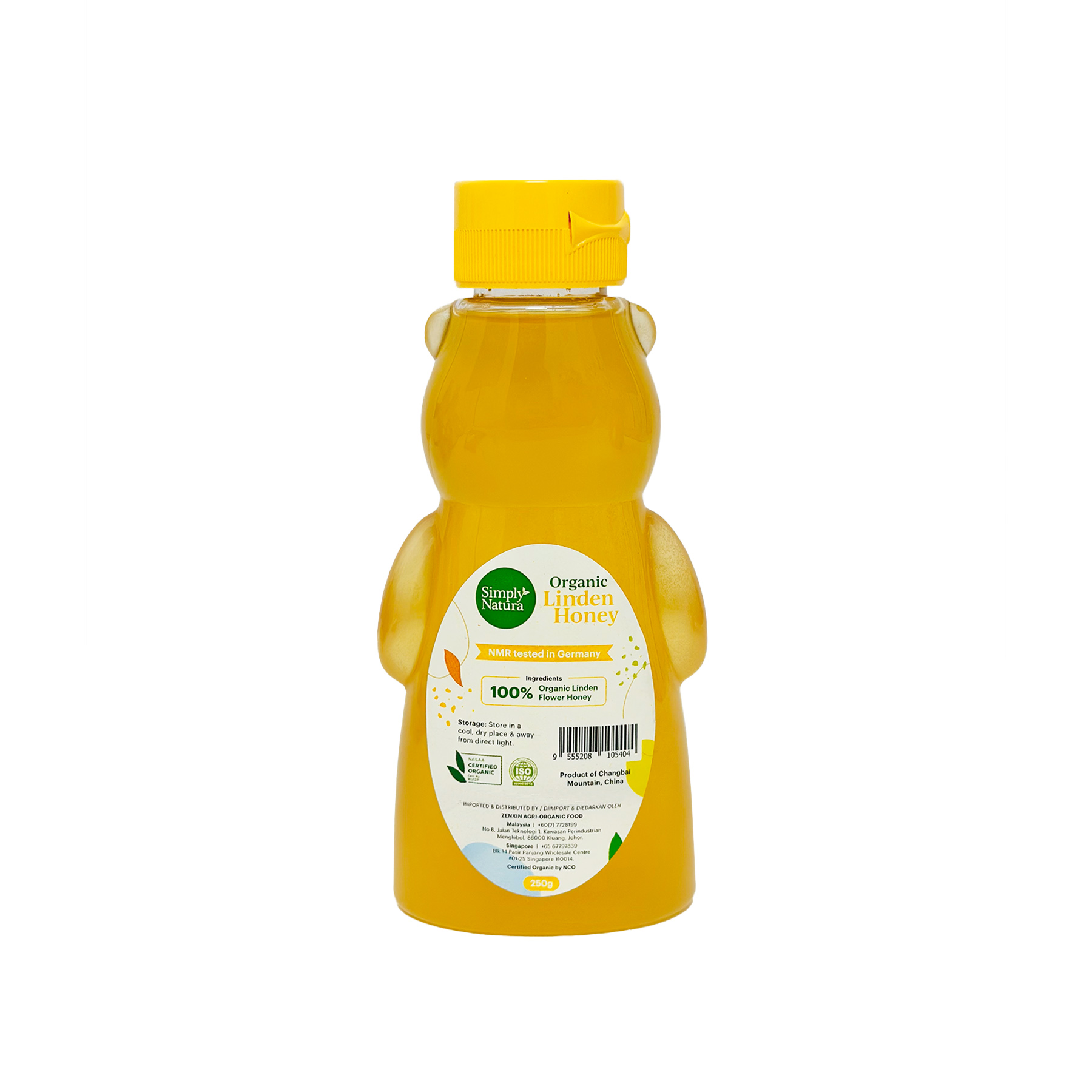 SN Organic Linden Honey EA 250g-back clear
