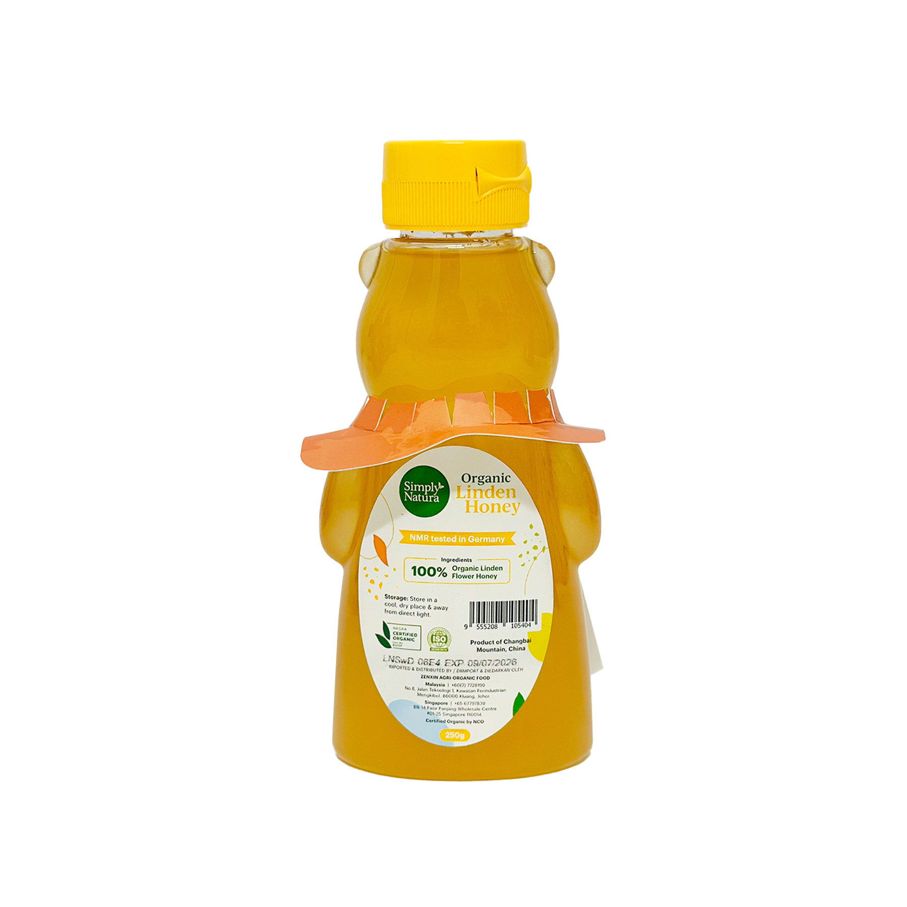 SN Organic Linden Honey EA 250g-back
