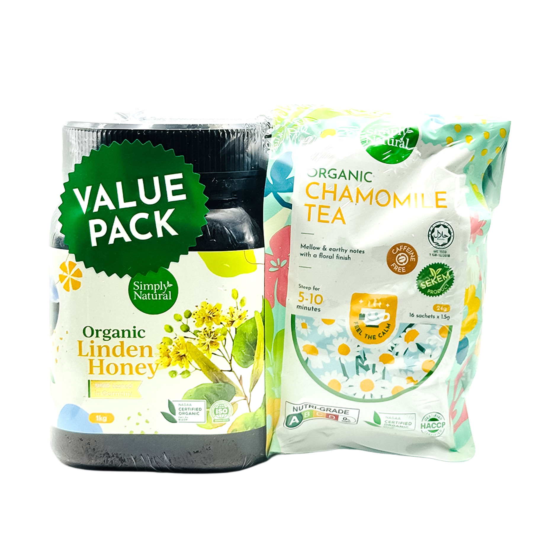 SN Organic Tea & Honey Delight (Set Teh & Madu Organik)- Chamomile Tea-front