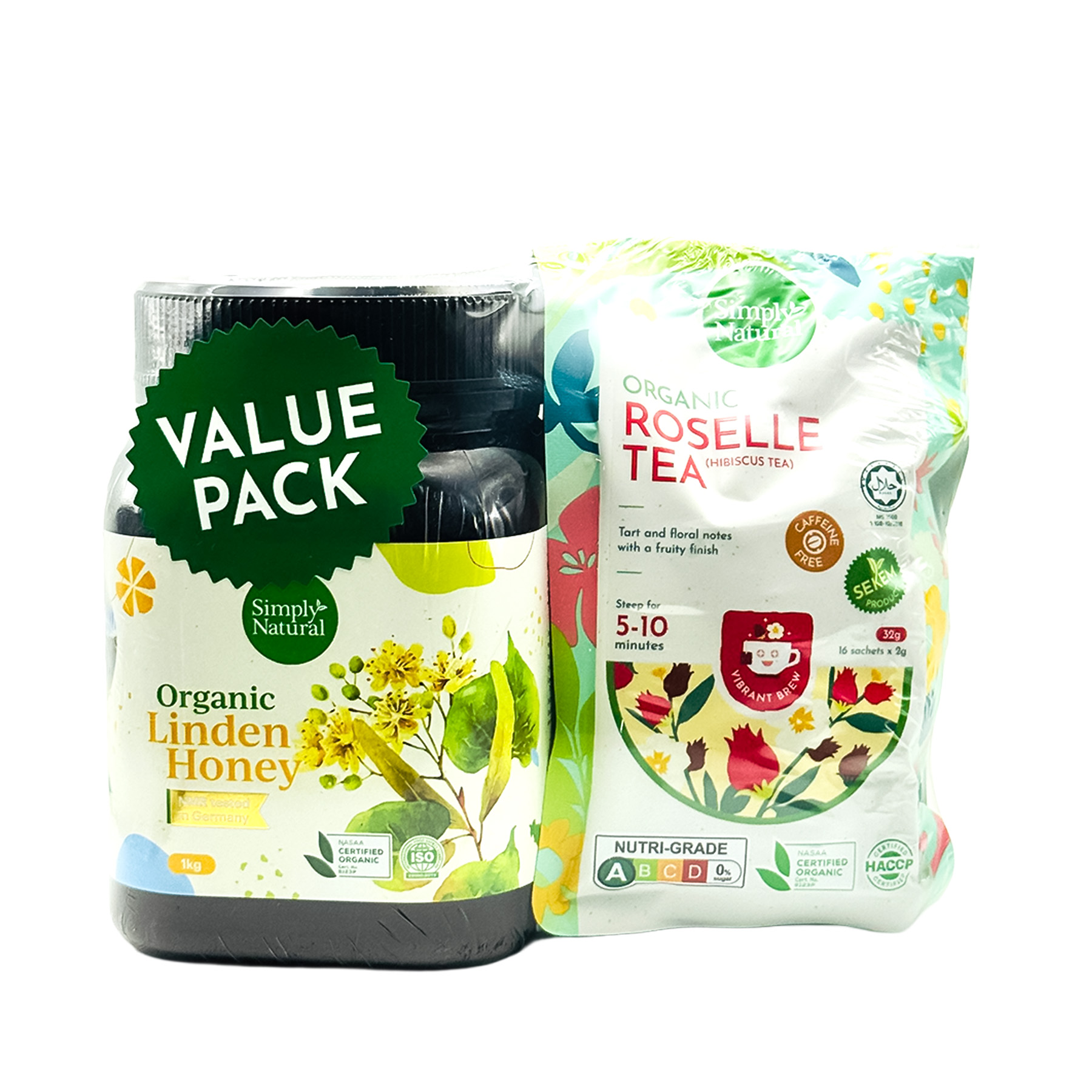 SN Organic Tea & Honey Delight (Set Teh & Madu Organik)- Hibiscus Tea-front