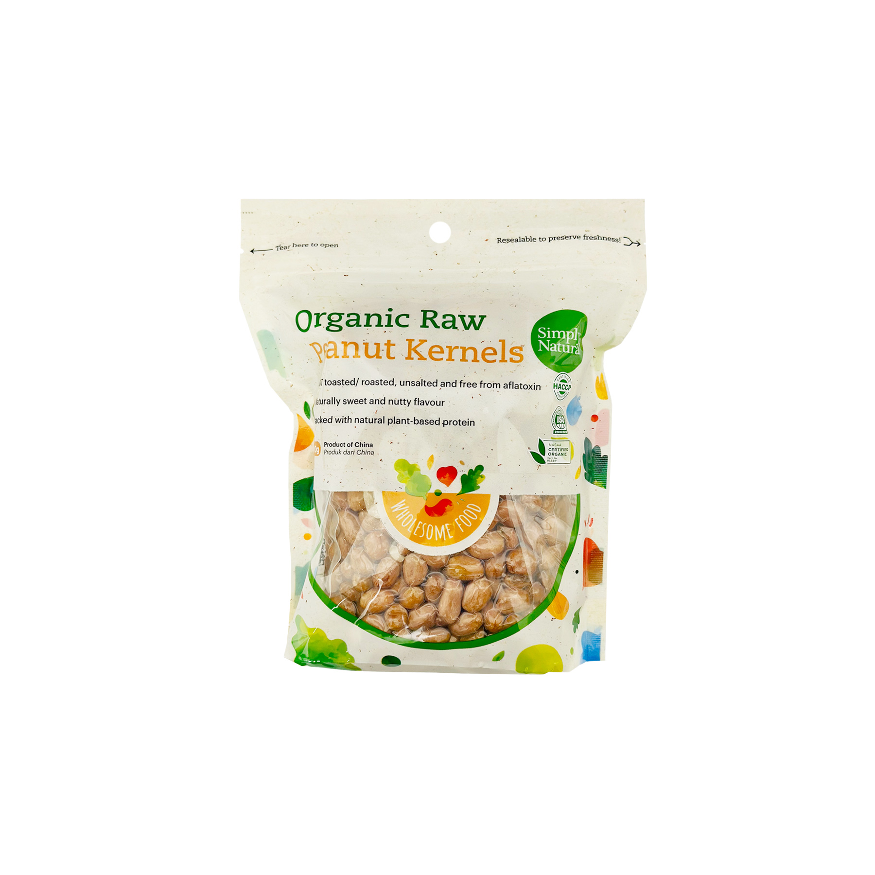 SN Org Raw Peanut Kernel CHN EA 500g-front