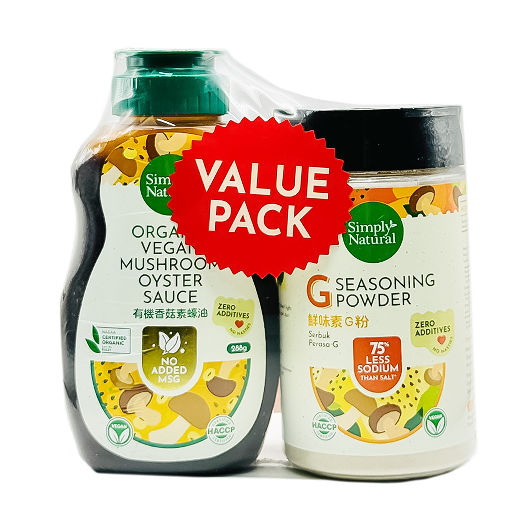 SN Org Vegan Oyster Sauce N G Seasoning Powder SET-front
