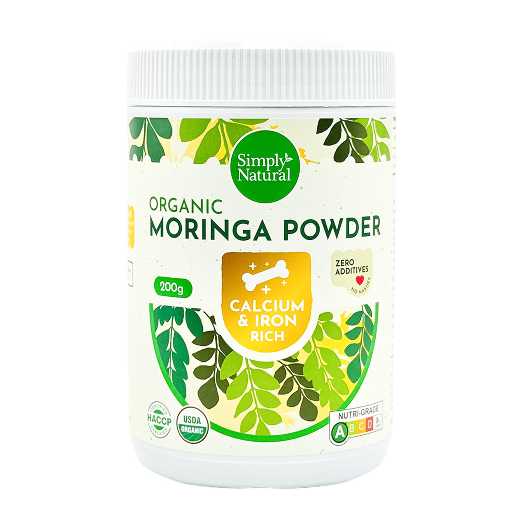 SN Org Premium Moringa Powder IND EA 200g-front